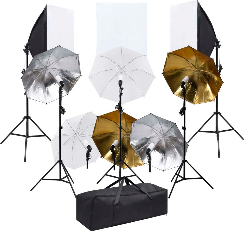 vidaXL Fotostudioset met verlichtingsset en softboxen