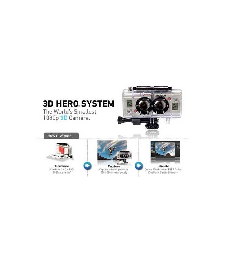 Gopro Doble Carcasa 3d + Cable Sincronizador (ahd3d-001)