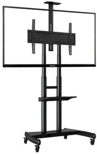 NORTH BAYOU Pied mobile avec support pour TV LCD / LED / plasma 140 cm ? 204 cm - noir