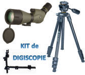 VANGUARD KIT Digiscopie avec longue vue 20-60x80 ENDEAVOR et trépied VESTA VANGUARD et adaptateur photo