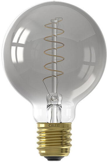 Calex LED E27 Flexible Filament Globe G80 Titanium dimbaar (4W, 2100K, 12 cm lang)