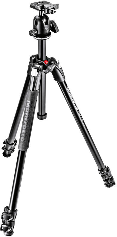 Manfrotto Stativkit 290 Xtra 496RC2 Kulehode Alu. MK290XTA3-BH, stativ med tre seksjoner