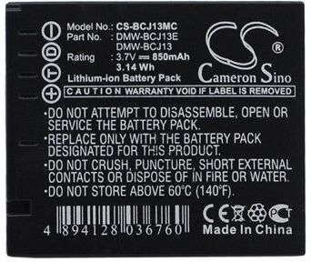 Leica Batteri (850 mAh 3.7 V) passende til Batteri til Leica D-LUX6