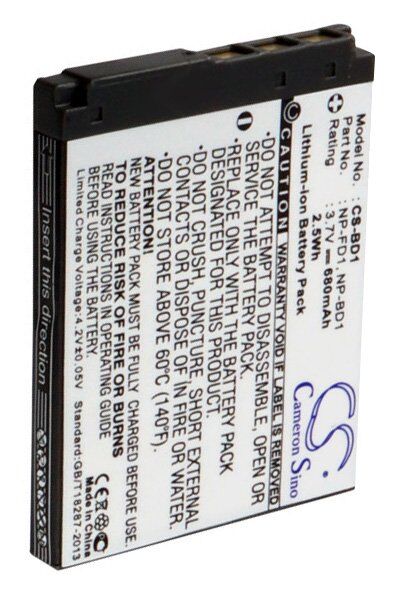 Sony Batteri (680 mAh 3.7 V) passende til Batteri til Sony Cyber-shot DSC-T200/R