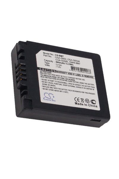 Panasonic Batteri (680 mAh 7.4 V, Sort) passende til Batteri til Panasonic Lumix DMC-FZ7EGK
