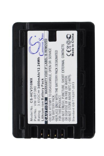 Panasonic Batteri (3400 mAh 3.6 V, Sort) passende til Batteri til Panasonic HC-WX970