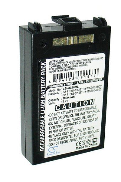 Symbol Batteri (1800 mAh 3.7 V, Sort) passende til Batteri til Symbol MC7596