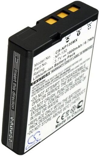 CAS. Batteri (1800 mAh 3.7 V) passende til Batteri til CAS. Exilim EX-ZR300