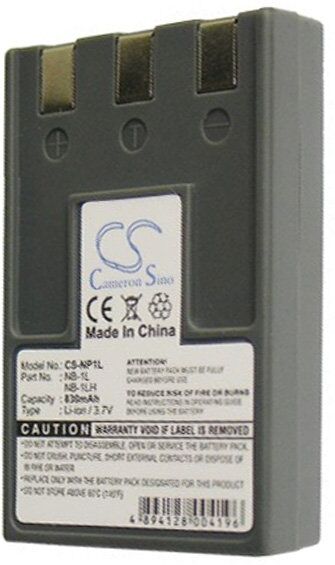 Canon Batteri (830 mAh 3.7 V) passende til Batteri til Canon IXY Digital S200