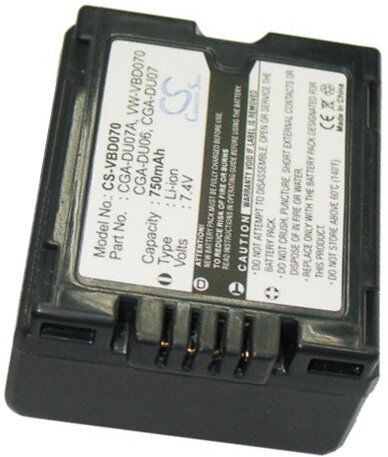 Panasonic Batteri (750 mAh 7.4 V) passende til Batteri til Panasonic NV-GS120GN-S