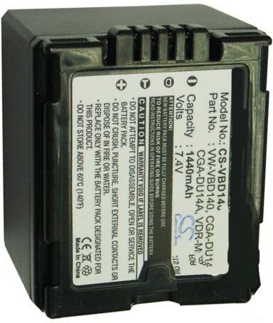 Panasonic Batteri (1440 mAh 7.4 V, Grå) passende til Batteri til Panasonic PV-GS33