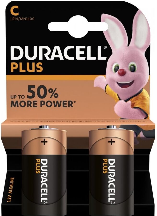 Duracell Blister 2 Pilhas Alcalinas 1,5v C / Lr14 - Duracell Plus