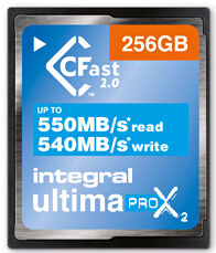 INTEGRAL Cart�o CFast Ultima Pro X2 256GB 3600x