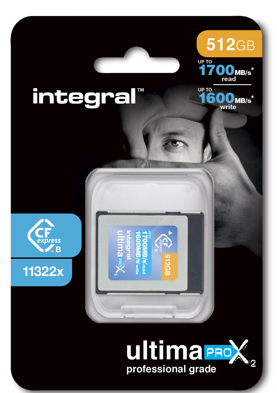 INTEGRAL Cart�o Cfexpress Tipo B 2.0 512Gb Cinematic 8K RAW