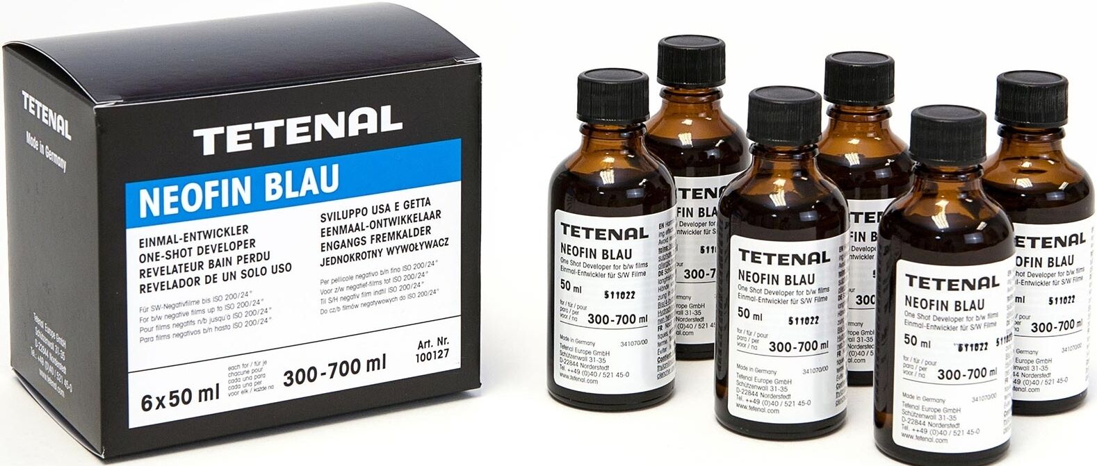 TETENAL Revelador Nega Neofin Azul 6 x 50ml