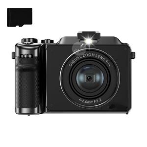 INF Digitalkamera 4K/48MP/18X digital zoom/autofokus/dobbeltkamera med 32GB TF-kort