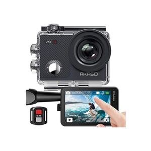 Akaso Caméra Sport 4K V50X Action Caméra Sportive Ultra Full HD Stabilisateur avec Télécommande Ecran Tactile 30fps - Publicité