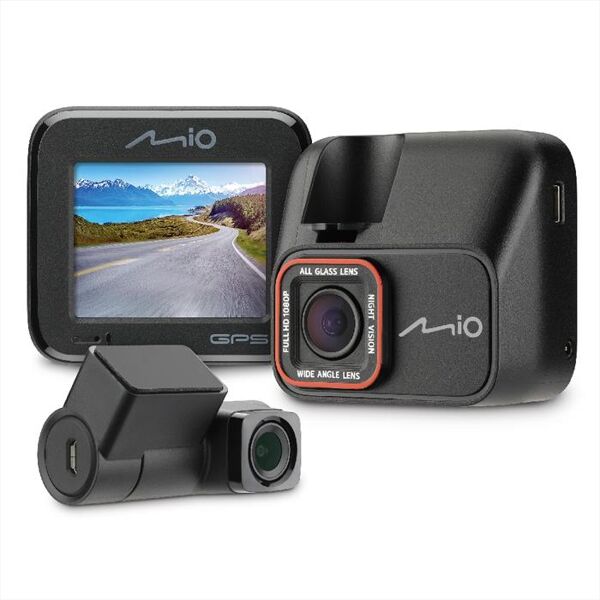 mitac dashcam mivue c588t dual-nero