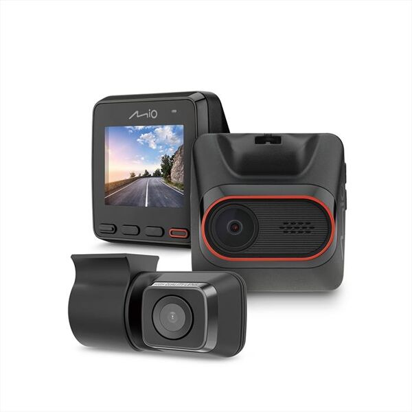 mitac dashcam mivue c420d dual-nero