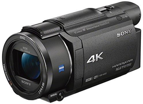 Sony FDR-AX53 Videocamera Handycam 4K Ultra HD, Sensore CMOS Exmor R da 7,20 mm retroilluminato, Obiettivo ZEISS Vario-Sonnar T* con Zoom Ottico 20x, Nero