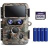 iZEEKER Wildcamera WiFi, 4K 48MP Dual Lens Jachtcamera Bluetooth Wildcamera met Starlight Night Vision, 120 Graden Detectiehoek 0.1s Trigger Time IP66 Waterdicht met 32GB SD-Kaart en 4 AA-Batterijen