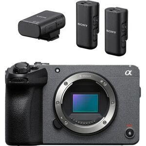 Sony FX30 Cinema Line kamerahus, 4K, APS-C sensor, E-fattning + ECM-W3, trådlöst mikrofonset