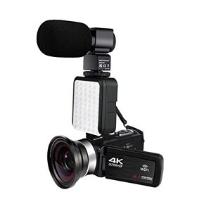 LEPREM Vlogging Video Camera 4K 4K Video Camera Camcorder 30FPS Ultra HD Digital Vlogging Video Camera 16X Digital Zoom Fill Light Wifi Vlog Recorder Suitable for Short Video Recording ( Size : 16G SD Card ,