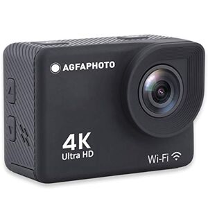 AgfaPhoto Realimove AC9000-30m Waterproof Digital Action Camera (True 4K, EIS Anti-Shake, 170° Angle, 2.0 Inch LCD Screen, 18 Accessories, Wi-Fi) Black