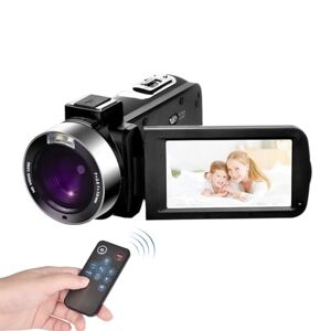 Goshyda 30MP HD Digital Camera with 3.0 Inch Rotatable Screen, 1080P 18X Zoom Camcorder with Remote Control
