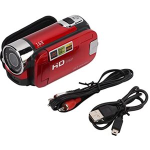 LIYJTK Video Camera, Camcorder Full HD 4K 48MP Camera Recorder 270° Rotation 2.7 Inch Color Screen 16X Zoom Digital Camcorders for Photographic Video (red)