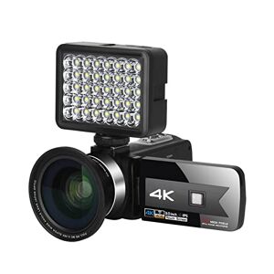 LEPREM Vlogging Video Camera 4K 4K Video Camera Camcorder Ultra HD 56MP 3.0Inch 16X Digital Zoom IR Night Vision Vlogging Recorder Camcorder Suitable for Short Video Recording ( Size : 64G SD Card , Color :