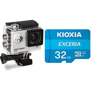 KitVision Escape 4K Action Camera Ultra-High Definition Action Camera & Kioxia LMEX1L032GG2 32GB Exceria U1 Class 10 microSD