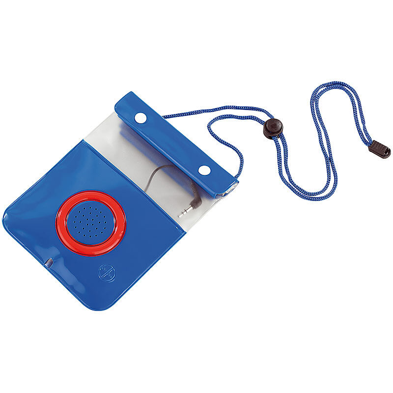 Somikon Wasserdichte Lautsprecher-Tasche für Player bis 110x125 mm