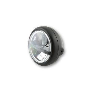 HIGHSIDER 5 3/4 Zoll LED-Scheinwerfer PECOS TYP 5, sw matt, sw Blende, seitl. Befest.  Schwarz
