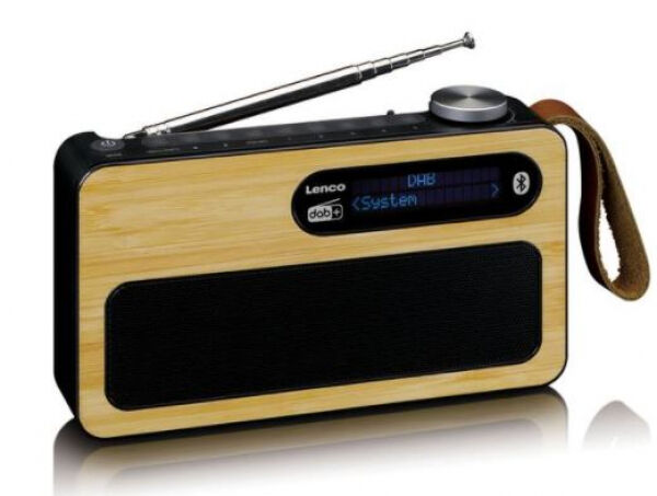 Lenco PDR-040 - Portables DAB+ Radio - Bambus schwarz