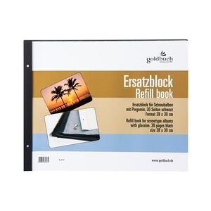 Goldbuch Ersatzblock 83 077 schwarz 38x30 cm für Schraubalben 31x39cm