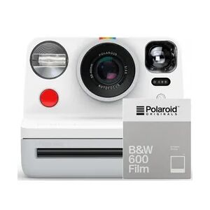 Polaroid Now Kamera weiß + 600 B&W Film 8x