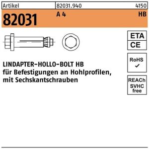 Lindapter - Hohlraumdübel r 82031 m.6-kantschraube hb 16-2 (100/50) a 4