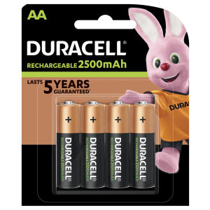 Procter & Gamble Service GmbH DURACELL Recharge Ultra AA Akku-Batterie, HR06, 2.500 mAh, Precharged (Vorgeladen), 1 Packung = 4 Stück
