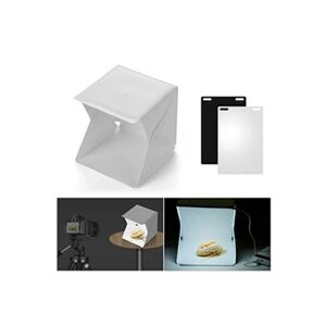 Andoer Portable DIY LED Studio Light Box 6000K Mini Tente de Photographie Pliable avec Fond Blanc Noir Alimentation USB - Publicité