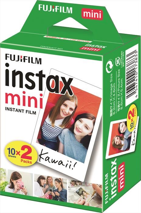 Fujifilm Instax Mini Eu 2 Glossy(10x2/pk)-bianco