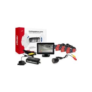 AMiO parkeringssensorer tft 4,3 med kamera hd-301-ir 4 sensorer sort intern