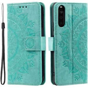 SKALO Sony Xperia 10 V Mandala Flip Cover - Turkis Turquoise