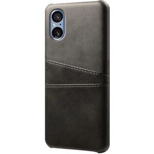 SKALO Sony Xperia 5 V PU-læder Kortholder Cover - Sort Black