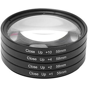 Bewinner Filtre d'objectif, Quatre filtres de Gros Plan Kit de Filtre Macro pour loupe Optique + 1, 2, 4, 10 Kit de Filtre d'objectif 58 mm, Ensembles de filtres d'objectif d'appareil Photo avec boîte - Publicité