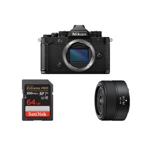 Nikon Hybride Z f Carte Sandisk 64GB Z 28mm f28 Poignee Grip