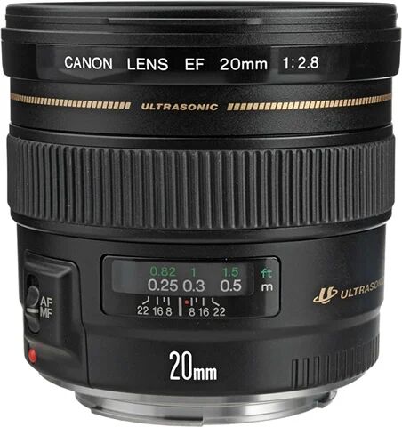 Refurbished: Canon EF 20mm f/2.8 USM Black Lens