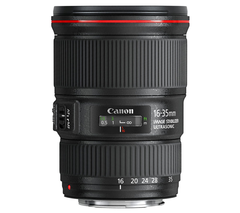 Canon EF 16-35 mm f/4L USM IS Wide-angle Zoom Lens - Black, Black