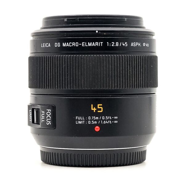 panasonic leica dg macro-elmarit 45mm f/2.8 asph. mega o.i.s. (condition: good)