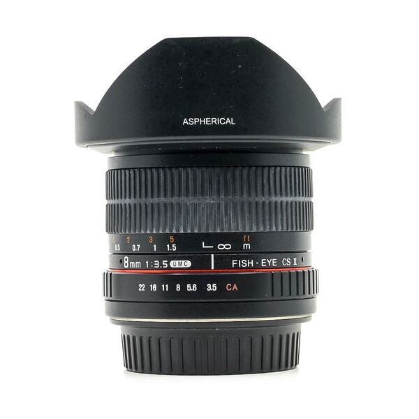 samyang 8mm f/3.5 umc cs ii canon ef-s fit (condition: excellent)